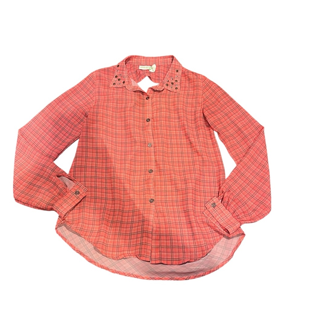 Dream‎ Out Loud By Selena Gomez Coral Pink Small Button Up Cutout Back Bohemian